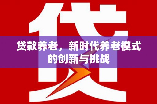 临猗贷款养老，新时代养老模式的创新与挑战