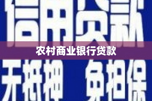 市中区农村商业银行贷款