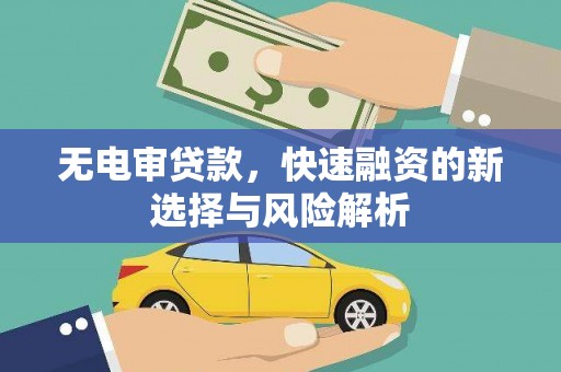 临桂无电审贷款，快速融资的新选择与风险解析