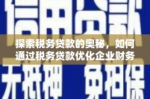 吉木乃探索税务贷款的奥秘，如何通过税务贷款优化企业财务
