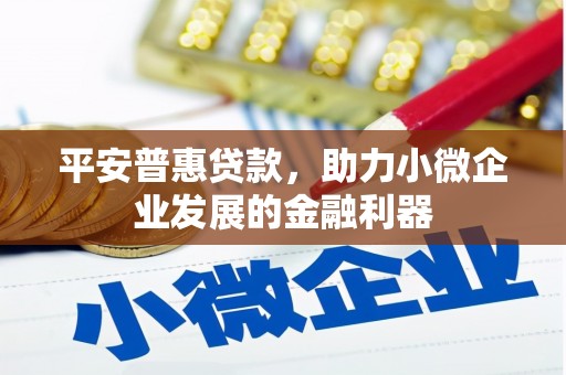 麻江平安普惠贷款，助力小微企业发展的金融利器